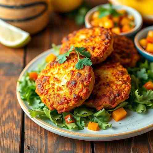 Crispy Caribbean Cod Fish Cakes - Spicy